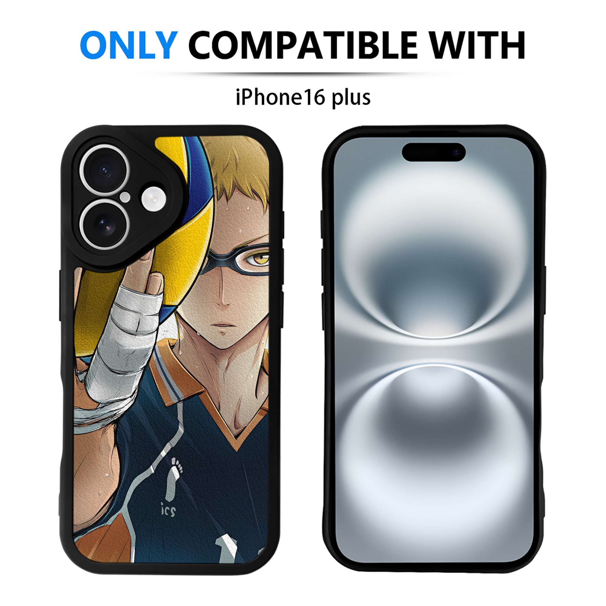 （画像用） ハイキュー!! Haikyu!! 【iPhone 16シリーズ対応】シリコンスマホケース（レザー調） 材質：シリコン